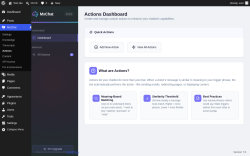 Page screenshot: MxChat &rarr; Actions