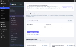 Page screenshot: MxChat &rarr; Pro & Extensions