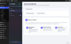 Page screenshot: MxChat &rarr; Actions