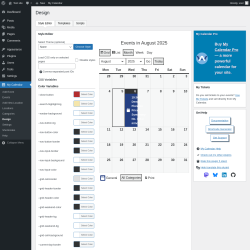 Page screenshot: My Calendar → Design