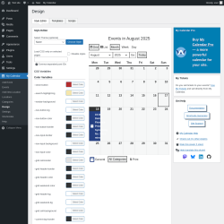 Page screenshot: My Calendar → Design
