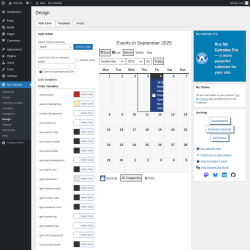 Page screenshot: My Calendar → Design