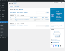 Page screenshot: My Calendar → Events