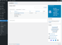 Page screenshot: My Calendar → Locations