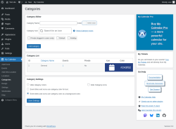 Page screenshot: My Calendar → Categories