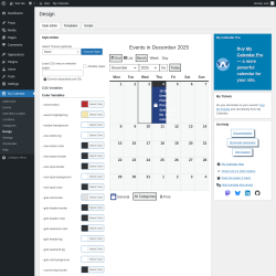 Page screenshot: My Calendar → Design