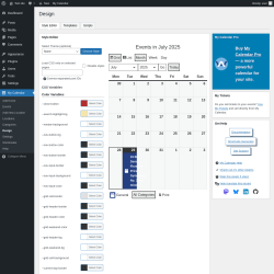 Page screenshot: My Calendar → Design