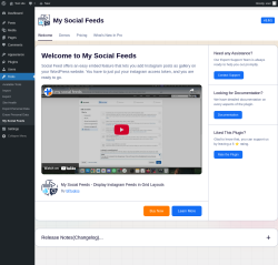 Page screenshot: Tools &rarr; My Social Feeds