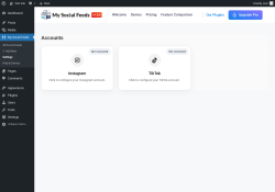 Page screenshot: My Social Feeds &rarr; Settings