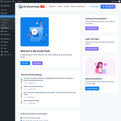 Page screenshot: My Social Feeds &rarr; Help & Demos