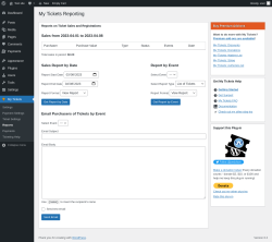 Page screenshot: My Tickets &rarr; Reports