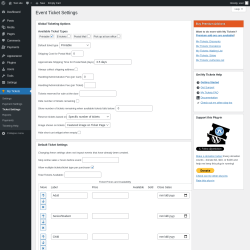 Page screenshot: My Tickets &rarr; Ticket Settings