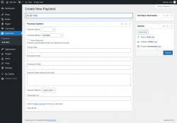 Page screenshot: Payments &rarr; Add New