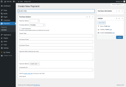 Page screenshot: Payments &rarr; Add New