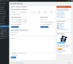 Page screenshot: My Tickets &rarr; Reports