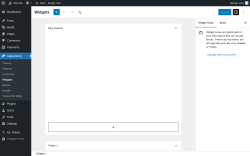 Page screenshot: Widgets &lsaquo; Test site &mdash; WordPress