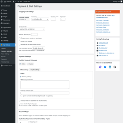 Page screenshot: My Tickets &rarr; Payment Settings