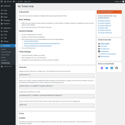Page screenshot: My Tickets &rarr; Ticketing Help
