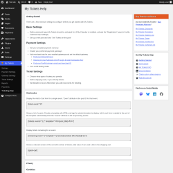 Page screenshot: My Tickets &rarr; Ticketing Help