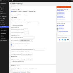 Page screenshot: My Tickets &rarr; Ticket Settings