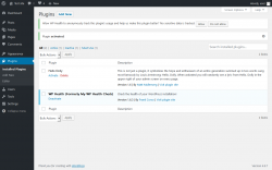 Page screenshot: Plugins ‹ Test site — WordPress