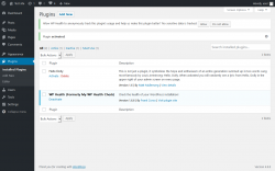 Page screenshot: Plugins ‹ Test site — WordPress