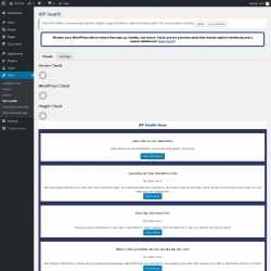 Page screenshot: Tools → WP Health