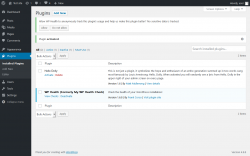 Page screenshot: Plugins ‹ Test site — WordPress