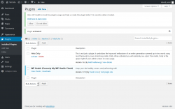 Page screenshot: Plugins ‹ Test site — WordPress