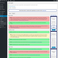 Page screenshot: Tools → WP Health