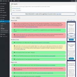 Page screenshot: Tools → WP Health