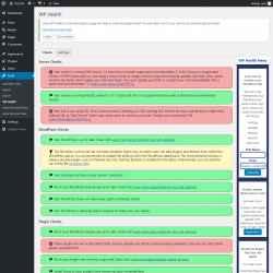 Page screenshot: Tools → WP Health