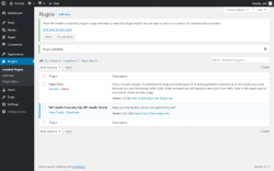 Page screenshot: Plugins ‹ Test site — WordPress