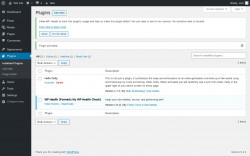 Page screenshot: Plugins ‹ Test site — WordPress
