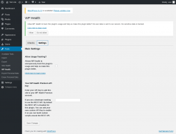 Page screenshot: Tools → WP Health → Settings