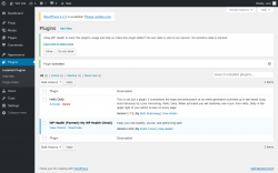 Page screenshot: Plugins ‹ Test site — WordPress