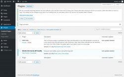 Page screenshot: Plugins ‹ Test site — WordPress
