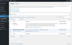 Page screenshot: Plugins ‹ Test site — WordPress