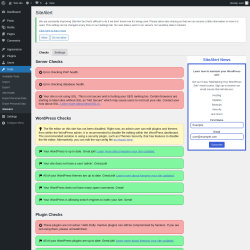 Page screenshot: Tools → SiteAlert