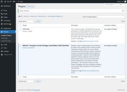 Page screenshot: Plugins &lsaquo; Test site &mdash; WordPress
