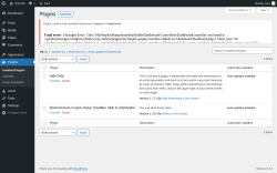 Page screenshot: Plugins ‹ Test site — WordPress