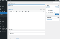 Page screenshot: Popups → Add New Item