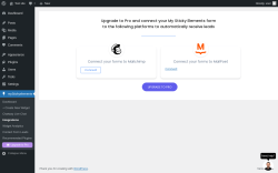 Page screenshot: myStickyelements → Integrations