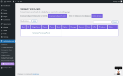 Page screenshot: myStickyelements → Contact Form Leads