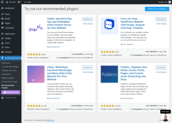 Page screenshot: myStickyelements → Recommended Plugins