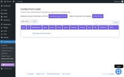 Page screenshot: myStickyelements → Contact Form Leads