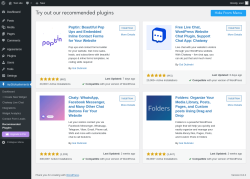 Page screenshot: myStickyelements → Recommended Plugins