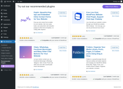Page screenshot: My Sticky Bar → Recommended Plugins