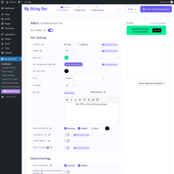 Page screenshot: Settings Admin ‹ Test site — WordPress