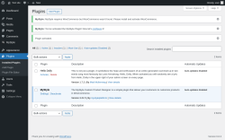 Page screenshot: Plugins ‹ Test site — WordPress